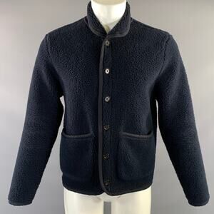 UNIVERSAL WORKS Size S Navy Acrylic Polyester Sherpa Jacket
